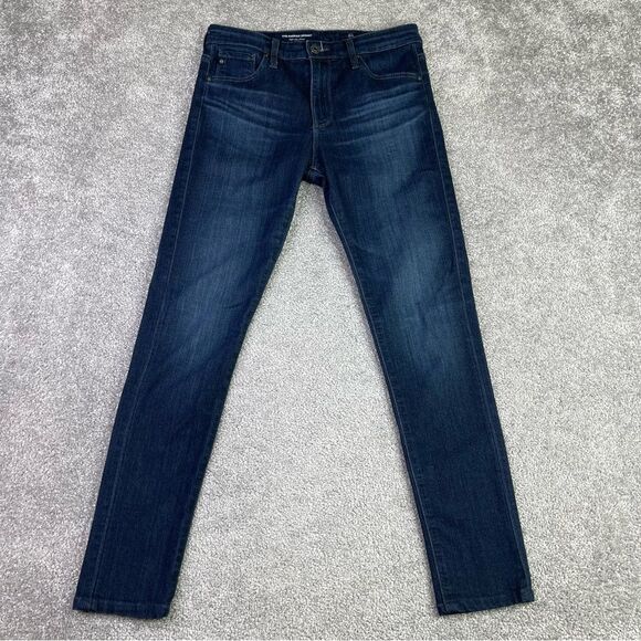 Ag Adriano Goldschmied Farrah Jeans Women's 26 Blue Skinny Ankle Dark Denim - Picture 1 of 13